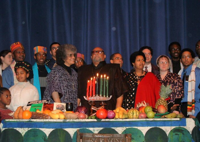 A 2003 Kwanzaa celebration with Dr. Maulana Karenga