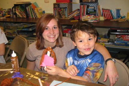 ​Lauren Eash Hershberger enjoys arts and crafts with Mark