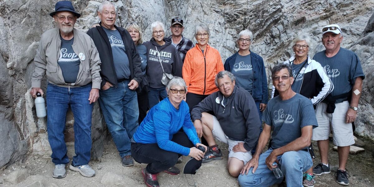 Lois Plank's family with the larger Glendale SOOP group. Back row: Jerry Hunsberger