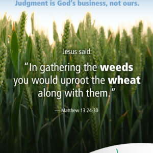 Judgment is God's business