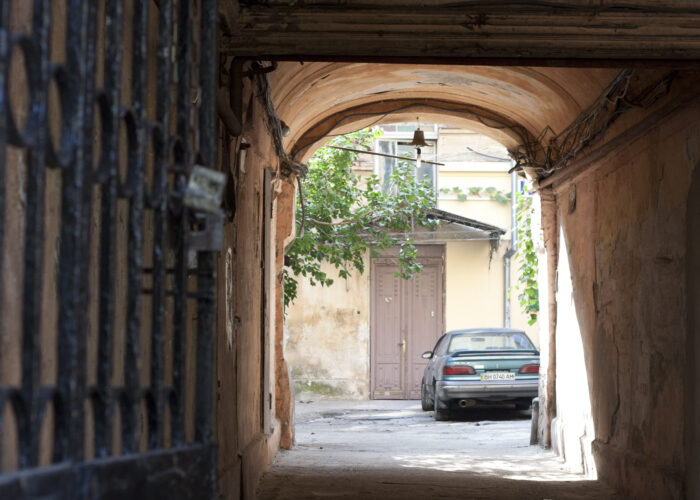 ​One of many courtyards in Odessa