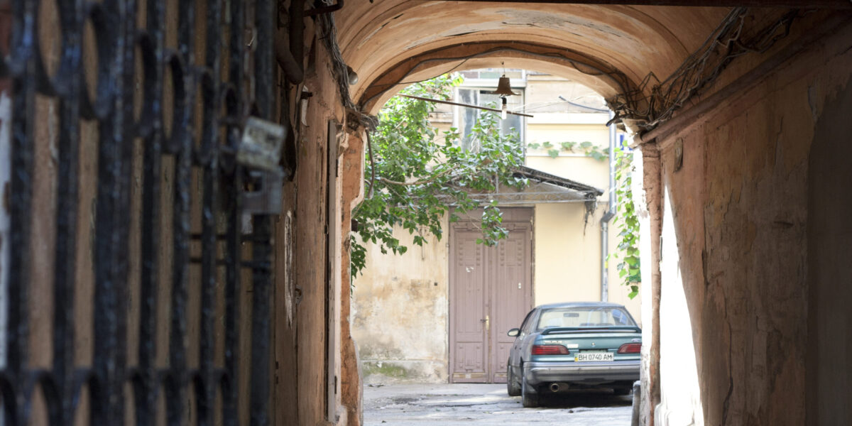 ​One of many courtyards in Odessa