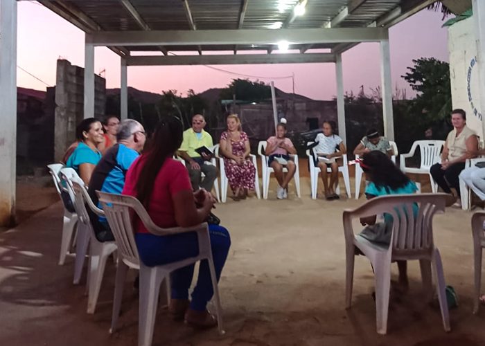 The congregation gathered for prayer preceding the election on Tuesday