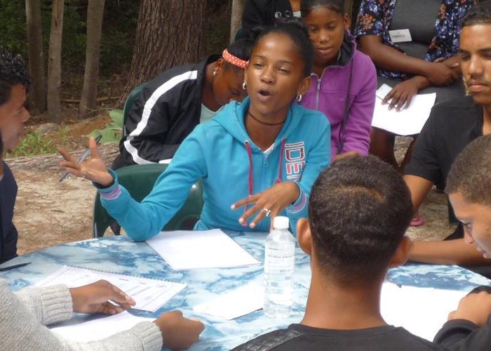 Gakeema Allie speaks out during peer mediation training