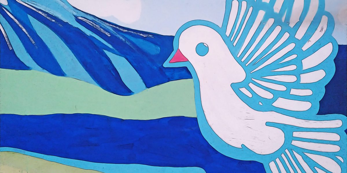 Mural on Quito church wall