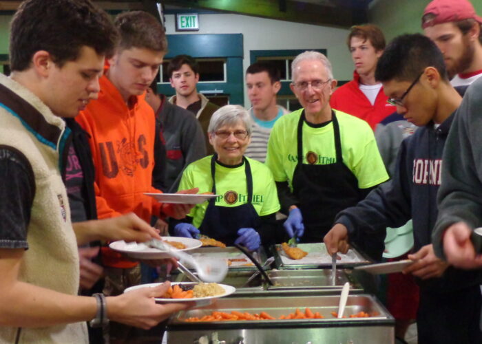 ​Wesley and Sue Richard serve a meal at Camp Ithiel in Florida during a SOOP assignment in 2015. Photo provided.