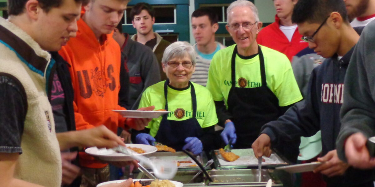 ​Wesley and Sue Richard serve a meal at Camp Ithiel in Florida during a SOOP assignment in 2015. Photo provided.