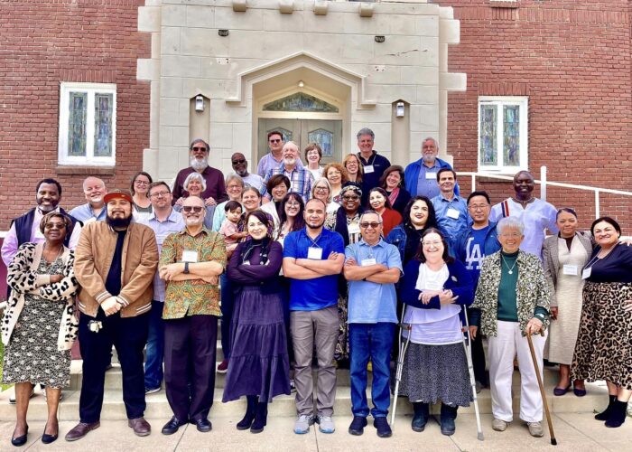 The "Birthing and Cultivating Communities of Faith and Peace" event at Upland Peace Church.