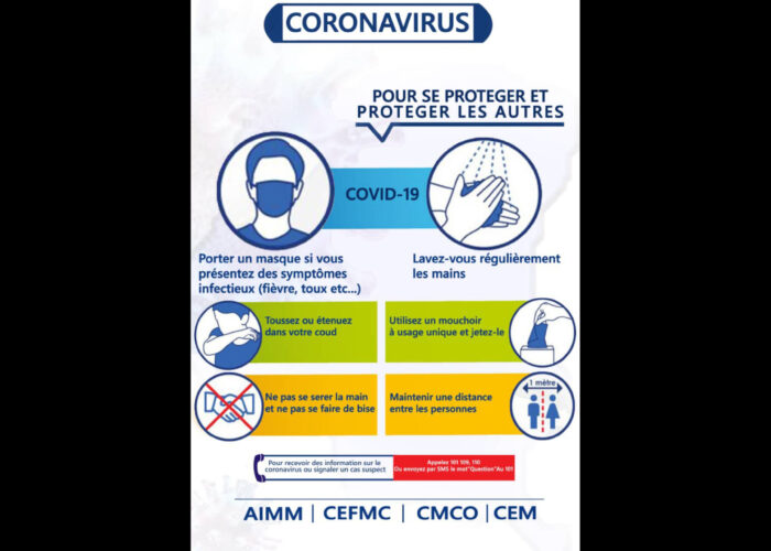 Joachim Mukwa designed this teaching poster to inform Mennonite congregations and communities in Congo about how to prevent the spread of COVID-19. Photo provided.