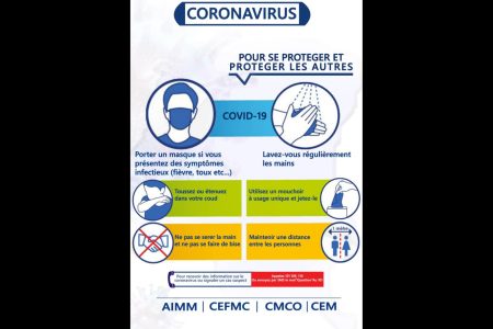 Joachim Mukwa designed this teaching poster to inform Mennonite congregations and communities in Congo about how to prevent the spread of COVID-19. Photo provided.