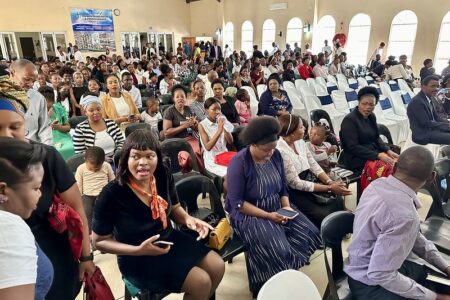 The congregation at Brethren in Christ Church, Hillbrow. Photo by Jennifer Murch.