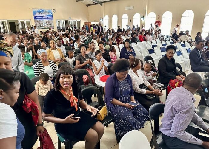 The congregation at Brethren in Christ Church, Hillbrow. Photo by Jennifer Murch.