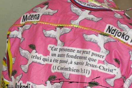 Shirts for the celebration with Menno Simons favorite verse: For no one can lay any foundation other than the one already laid, which is Jesus Christ. 1 Corinthians 3:11
