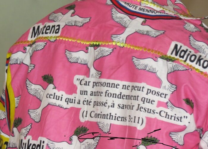 Shirts for the celebration with Menno Simons favorite verse: For no one can lay any foundation other than the one already laid, which is Jesus Christ. 1 Corinthians 3:11