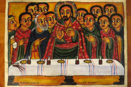 ​An original painting of The Last Supper by an Ethiopian artist