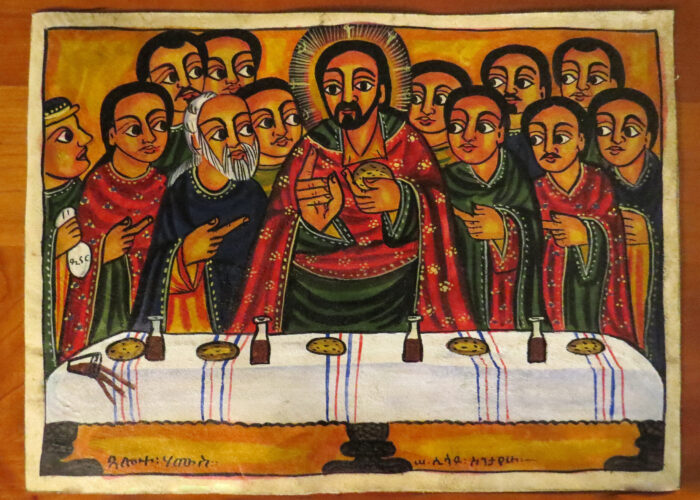 ​An original painting of The Last Supper by an Ethiopian artist