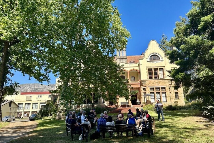 During a South Africa Just Peace Pilgrimage, the group met every day for reflections and Bible studies. Photo provided.