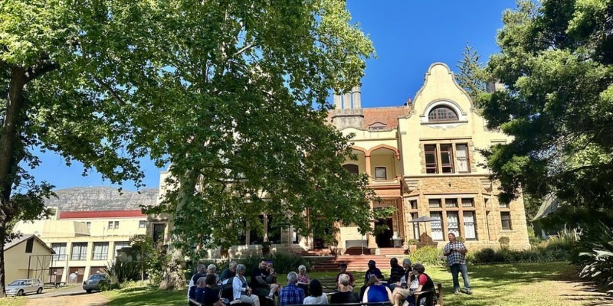 During a South Africa Just Peace Pilgrimage, the group met every day for reflections and Bible studies. Photo provided.