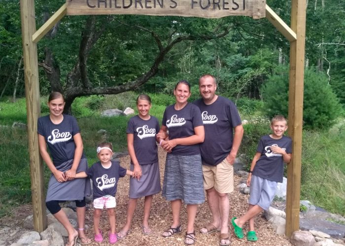 ​The Katrina and Matt Eberly family serve with Service Opportunities with Our Partners (SOOP) this summer at Camp Deerpark in upstate New York in the Catskill Mountains. Photo provided. 