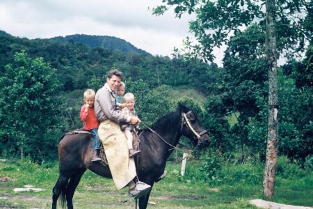 Laverne Rutschman and his children