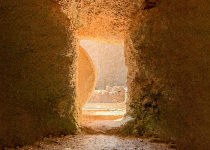 A tomb opening