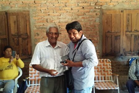 ​Pastor Mario Alegre (left) from the rural town of Miraflores
